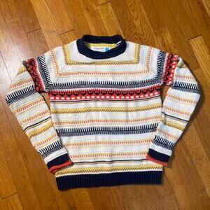 Anthropologie Sparrow Knit Roll Neck Sweater M Fair Isle Apres-ski